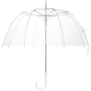 Clear Bubble Umbrella See Through, Rain & Windproof Umbrella for Weddings, Prom, Graduation and Outdoor Events - Automatic Open, Crook Handle, Clear Dome