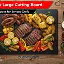 Thirteen Chefs Extra Large 24 x 18 Black Cutting Board - 1/2" Thick HDPE Plastic for Restaurants and Professional Kitchens