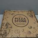 Large Pizza Stone for Oven 16 inch - Round Pizza Stone for Grill with Handles, Wood Pizza Peel and Cutter Set - Baking Stone for Bread - Pizza Making Kit Accessories - Gifts for Food Lovers