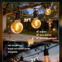 Brightown 108FT 52LED Solar String Lights Outdoor with Remote & USB Port, Shatterproof Bulbs, Dimmable & Timable, 3 Modes, Patio Lights Solar Powered with Mount Clips for Camping Backyard Garden Decor