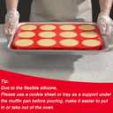 Redfly 2 Pack Silicone Muffin Pans for Baking & Cupcake Pan - 12 Cup Regular Size Silicone Molds, BPA Free Egg Bites Mold