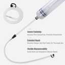 Thorstone 200cc Automotive Fluid Extractor Pump, Manual Oil Change Syringe with 50cm Rubber Hose & 2pcs 22cm PVC Suction Tubes
