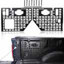 Truck Bed Molle Panel Side Mount Storage Rack Rear Trunk Interior Carrier Cargo Luggage Organizer Horizontal Slot Black Compatible with Ford F150 2022 2023 2024 2025, 67 Inches X 78.5 Inches