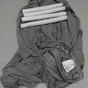 Club Chair Slipcover for Living Room, 1 Piece Dark Gray Stretch Slipcover with Arms, Barrel Chair Slipcover Covers Soft Armchair Sofa Cover Removable Couch Furniture Protector