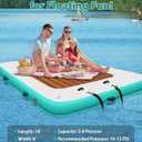 WUHUWOO Inflatable Floating Dock 10 * 6FT Inflatable Platform for Lake Sea Swimming Pool Water Boat Raft Island Floats with Storage Bag