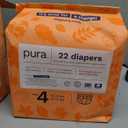 Pura Size 4 Diapers, 66 Count, Unisex, Organic Cotton, Leak-Free, Plant-Based, Dermatologically Tested, Allergy-Certified, Carbon Neutral, B-Corp