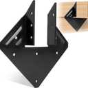 20 Pcs Hurricane Tie for Rafters, 13 Gauge (Thick 2.2mm) Hurricane Straps, Rafter Tie Brackets Fit 2x4, 2x6 Truss to Rafter Connector, Heavy Duty Hurricane Clips for Roofing Trusses, Black