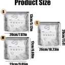 Reusable Aluminum Foil Sealable Storage Bags, Stand Up Foil Sealable Bags with Label and Zip Lock, Food Storage Preservation Bags with a Stand-up Bottom Design for Vegetable Fruit Meat (20PCS,Large)