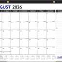 Large Desk Calendar 2026-2027, 19 Months, 22" x 17"
