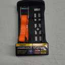 CargoLoc Premium Cam Buckle Tie Downs - 2 Pk - 12 Ft - 300 Lbs Load Cap - 900 Lbs Break Strength - Cargo Straps for Moving Appliances, Lawn Equipment, Motorcycles, etc. - ORANGE