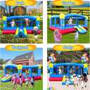 Causeair Big Inflatable Bounce House for Party Fun,15ft x 14.8ft,Double Basketball Hoop,Throw Ball Game,Reinforced PVC Bounce Floor,Jumping Bouncy Castle Holds 6 Kids, 15'l X 14.8'w X 6.8'h