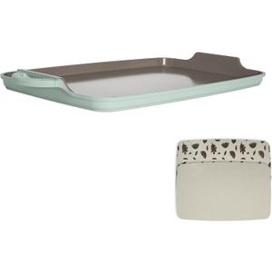 Goodful All-in-One Double Burner Griddle, Ceramic Nonstick, Durable Cast Aluminum, Oven Safe and Dishwasher Safe, Made without PFAS, PFOA, PFOS & PTFE, 18-Inch x 11-Inch, Sage Green (21.3" x 11.5" x 1.5")