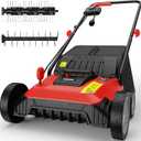 EWORK 14-Inch 12Amp Electric Dethatcher and Scarifier with Grass Catchers