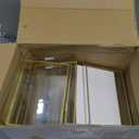 Hoteam 24 Pack 4 x 6/6 x 4 Clear Acrylic Sign Holder with Gold Border, Gold Picture Frame, Double Sided Wedding Table Number, Acrylic Menu Stands for Wedding Table, Restaurant Sign, Photos Display
