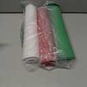 12" x 1200" (100 ft) Red, Green, White Christmas Kraft Paper Set, 3 Rolls, 45 lbs - Made in USA Christmas Art Colored Paper, Gift Wrapping