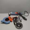 7 Inch Concrete Grinder Set, with Dust Extraction Shroud and Diamond Grinding Wheel, Tile Adhesive Removal Machine