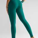 RUNNING GIRL Leggings with Pockets for Women,High Waist Athletic Yoga Pants with Tummy Control Buttery Soft (Green, L)