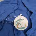 B2prity Women's One Piece Swimsuits Tummy Control Front Cross Bathing Suits Tie Back Slimming V Neck Swimwear (Blue, XL)