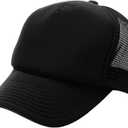 Blank Mesh Adjustable Snapback Cotton 6-Panel Trucker Hat Cap