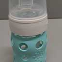 Lifefactory 8-Ounce Wide Neck Glass Baby Bottle with Protective Silicone Sleeve and Sippy Spout, Mint (LG2251WMI4)