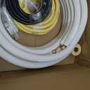 33 Ft Mini Split Line Set,Air Conditioning Copper Tubing Pipe Extension,1/4" & 1/2" 3/8" PE Thickened for AC and Heating Equipment Insulated with Nuts. (1/4+1/2)