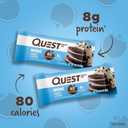 Quest Nutrition Mini Cookies & Cream Protein Bars, 8g Protein, 1g Sugar, 2g Net Carbs, Gluten Free, 14 Count (EXP 06/07/26)