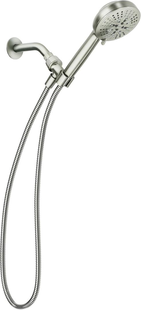 Moen Hydro Energetix Spot Resist Brushed Nickel Detachable Handheld Shower Head, 200H0SRN