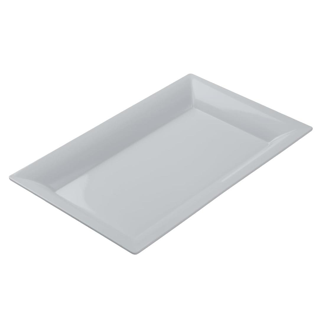 American Metalcraft MEL21 Endurance Melamine Rectangular Platter, 21" x 13", White — Break-Resistant Serving Tray for Buffets, Catering & Display, Dishwasher Safe