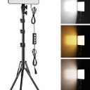 30W Upgraded Photography Lighting Kit, Anautin 1-Pack LED Video Lighting for Video Recording, 3700Lux Studio Lights with Tripod Stand for Photography, Streaming, Gaming, Podcast, Filming, Vlogging