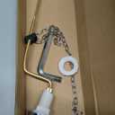 Hibbent Universal Metal Side Mount Toilet Handle Replacement Kit, Brass Toilet Flush Tank Lever with Stainless Steel Flapper Chains for Most Toilets, Chrome Finish