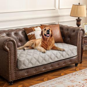 Ameritex Waterproof Dog Bed Cover Pet Blanket with Anti-Slip Back for Furniture Bed Couch Sofa (30x53 Inch , Khaki)Pack of 1