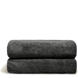 Italic Ultraplush 100% Australian Cotton Towels - Set of 2 Luxury Bath Towels, Quick Dry Plush and Absorbent, Heavy Duty Large Bath Towels, 800GSM Towels for Bathroom & Spa (Charcoal)