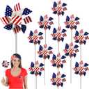 The Dreidel Company USA Flag Pinwheel, Stars and Stripes, Patriotic, Party Decorations, 6" Inches (12-Pack)