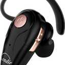 Kendir Bluetooth Headset, V5.0 Ultralight Wireless Headphone Cell Phone Earpiece with Mic Headsetcase,Volume Control, Handsfree Earbud,Compatible with Android/iPhone/Smartphones/Laptop (Black)