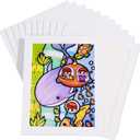 12 Pack A4 Paper Frames for Kids Drawing, White Cardboard Picture Frame with PVC Film, Display 8.5x11