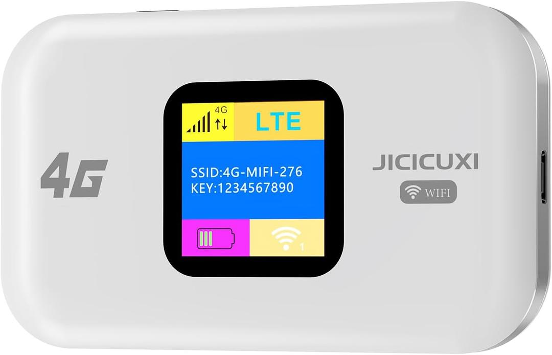 Portable 4G LTE Mobile WiFi Router, Mobile Hotspot Router for Travel,150Mbps High Speed Hotspot Device (SIM Card Slot) Support 8-11 Users,Camping,Motorhomes,Office,Anywhere