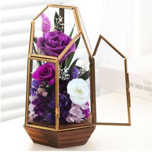 Gifts for Mom,Forever Preserved Flowers Roses in Glass Dome,Fresh Flowers for Delivery Mothers Day Roses Gifts for Wife Mom Women Grandma from Daughter/Purple Rose