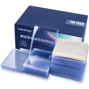 Top Loader Card Sleeves 480 ct, 35 PT Premium - 240 Hard Plastic & 240 Soft Clear Sleeves for 3" x 4" Trading Cards