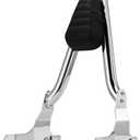 MoKitDora Meathook Sissy Bar Detachable Passenger Backrest for Harley 2018-UP Low Rider Sport Glide Moldes, Chrome