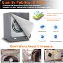 AKEfit Washer/Dryer Cover for Front Load, Washing Machine Cover Waterproof, Dustproof and Anti-UV, Heavy Duty Oxford Washer Covers for Outside, 27"W x 33"D x 39"H -Gray