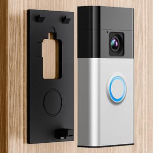 LOCKA Adhesive Mount for Ring/Other Battery Doorbell (2024 Release), No Drilling Camera Door Mounting Holder Bracket Accessories for Apartments Office Houses