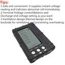 Digital Lipo Battery Capacity Checker Balancer Discharger for Storage and Voltage Meter Tester Servo Tester for 2-6S LiPo/Life Battery
