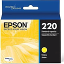 Epson 220 DURABrite Ultra Ink Standard Capacity Yellow Cartridge (T220420-S) Works with Workforce WF-2630, WF-2650, WF-2660, WF-2750, WF-2760, Expression XP-320, XP-420, XP-424 (Pack of 1)