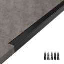 Metal Wall Corner Protector, Aluminum Corner Guards, Dcor for Edge of Door Window Table Furniture Cabinets Fireplaces Tile Trim Edging, Size 35.5" L x 0.75" W (5 Pack,Black)