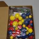 61 Pcs Cake Topper Blue Gold Cake Decorations Theme Forest with Tree Red Blue Yellow Cartoon Themed Cupcake Decor for Baby Shower Anniversary Video Game Birthday Party Supplies