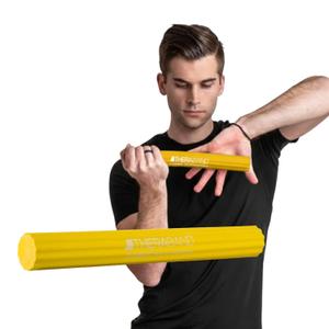 THERABAND FlexBar Resistance Bar, Extra Light, Yellow Flex Therapy Bar for Physical Therapy, Wrist & Forearm Exercise Equipment, Non Slip Grip, Compact Design