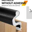 Litaibai Large Size Weather Stripping Door Seal for Larger Gaps, 40FT Kerf Door Seal Strip, No Glue, Easy Groove Installation, Soundproof & Weatherproof for Exterior Doors