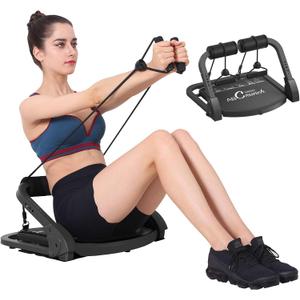 MBB Ab Crunch Machine,Exercise Equipment for Home Gym Equipment for Strength Training with Resistance Bands, Abs and Total Body Workout,Sole Brand and Patent Owner(Black)
