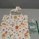 Canvas Tote Bag for Women  Aesthetic Canvas Bag with Zipper Cute Stylish Reusable Shoulder Totes for Shopping Work Daily Vacation, Floral Weini