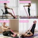 Resistance Bands with Handles, 6-Tube Elastic Foot Pedal Resistance Bands, Natural Rubber Ankle Puller Sit-up Exercise, Multifunction Fitness Band for Abdomen, Waist, Arm, Leg Stretching Training